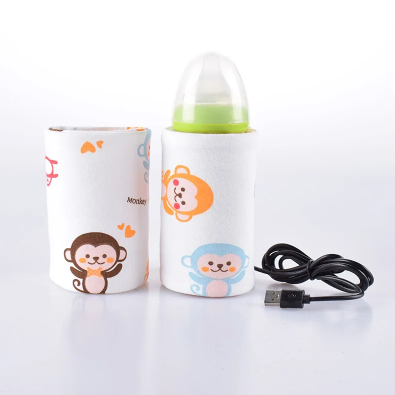 High quality USB Baby Bottle Warmer Portable Travel Milk Warmer Infant Feeding Bottle Heated Cover Insulation Thermostat