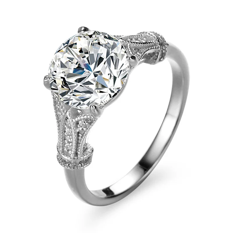 8 Adodo Hot Sale anti tarnish jewelry 3Carat Colorful Vintage Design S925 Sterling Silver moissanite ring 9ct for birthday gift