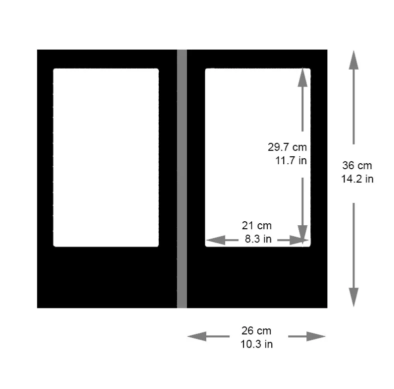 High Quality Restaurant Bar A4  Double Page Leather Illuminated  LED Light Menu Cover Holder Book