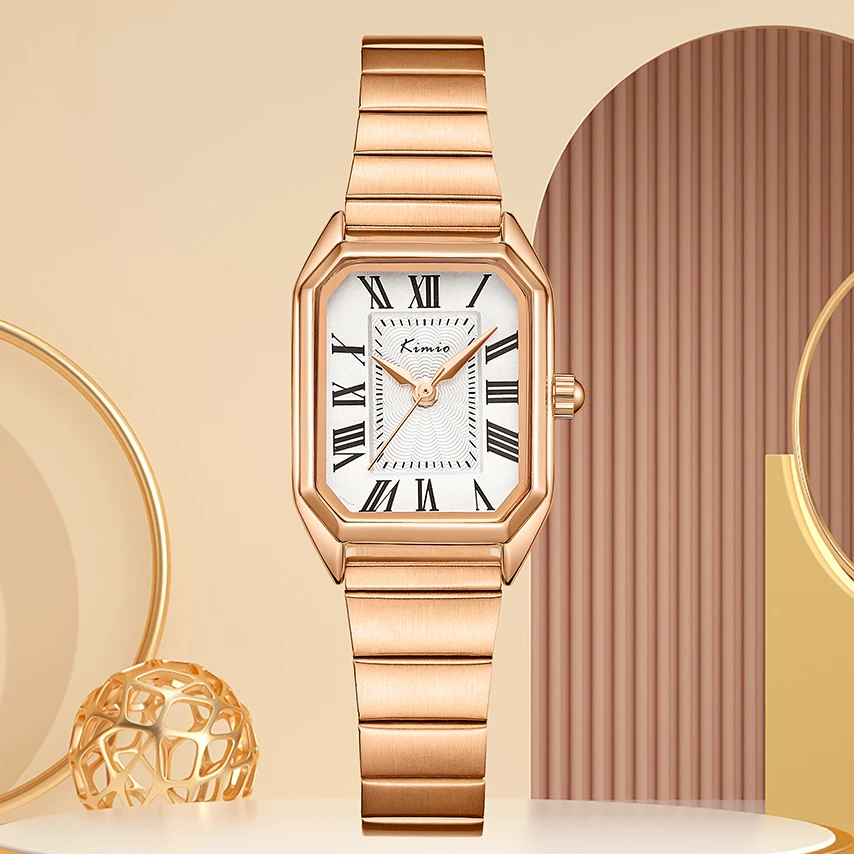 Square Dial Japan Quartz Movement 3atm Water Resistance Wrist Watches For Women