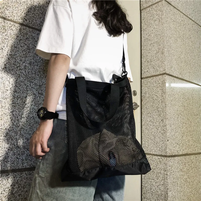 2 в 1, Сетчатая Сумка-тоут для покупок с логотипом на заказ