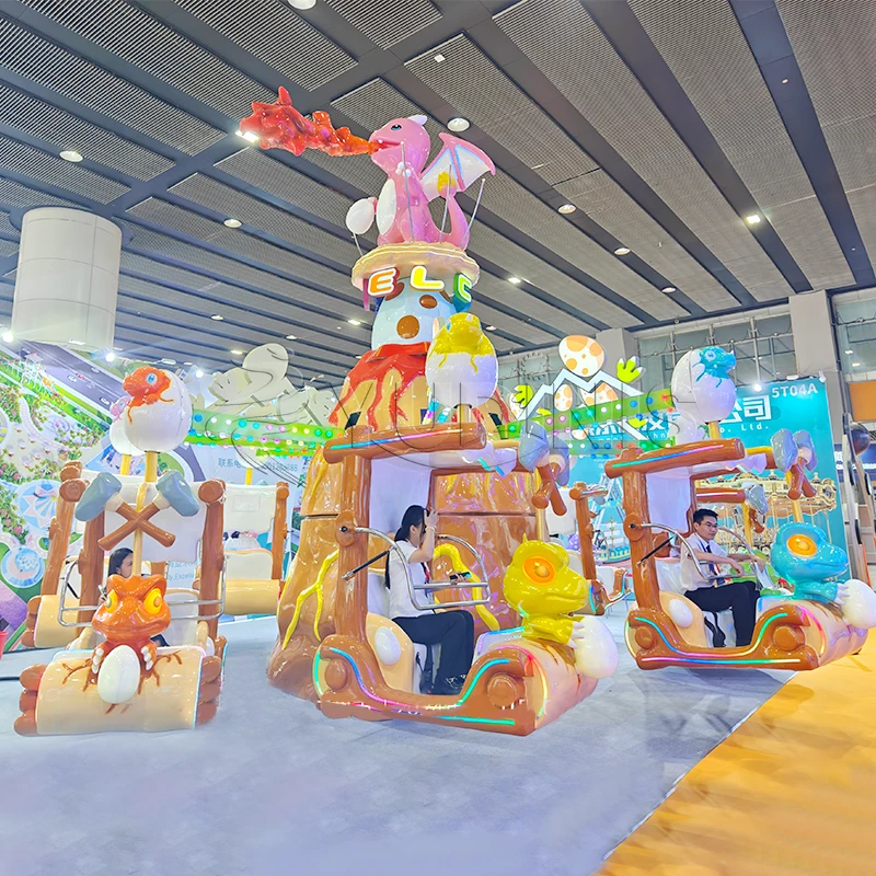 Amusement park new design rides outdoor indoor entertainment popular Rotate up and down Dinosaur Tribe jumping machine for sale