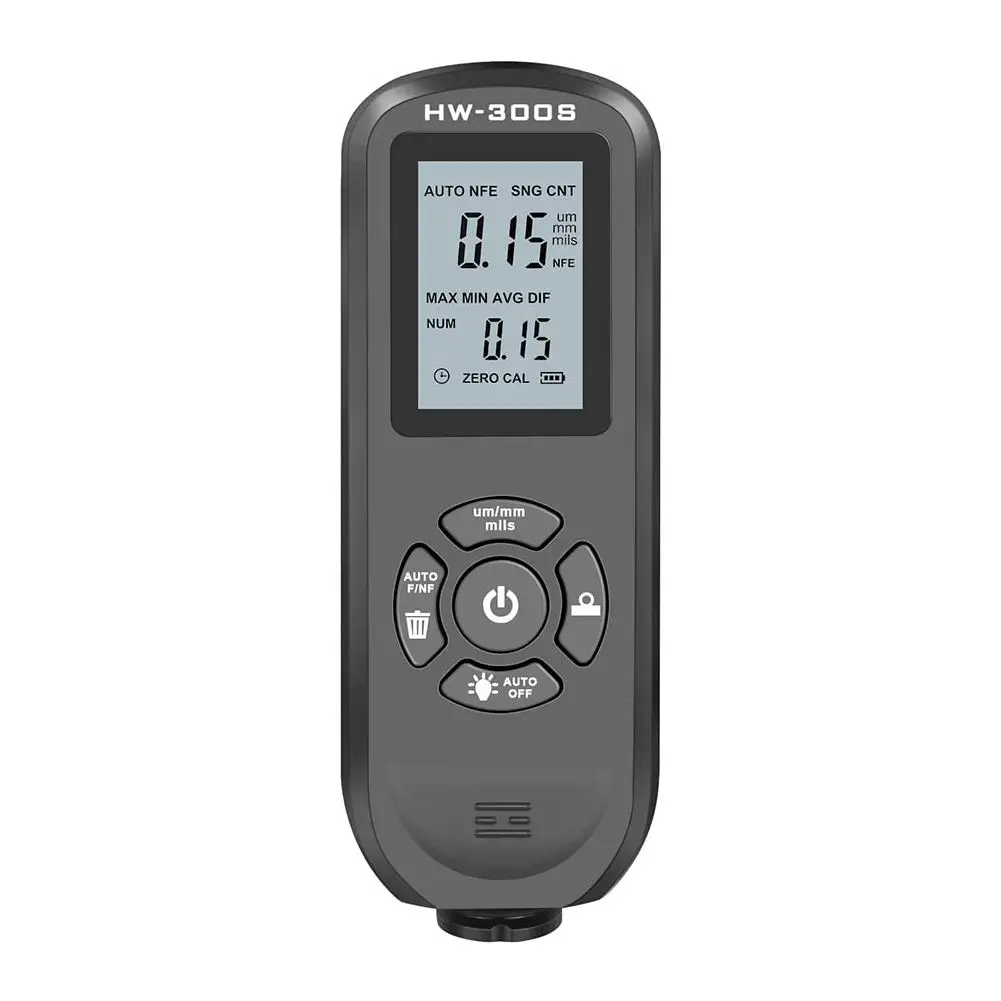 Hw-300s Digital Coating Thickness Gauge Car Paint Film Thickness Tester For Auto Car