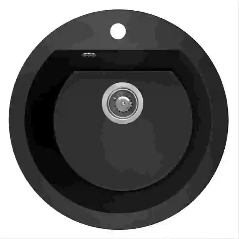 2023 best selling popular design size 42*42*19.5single bowl 201stainless steel stone house kitchen round sink for sale