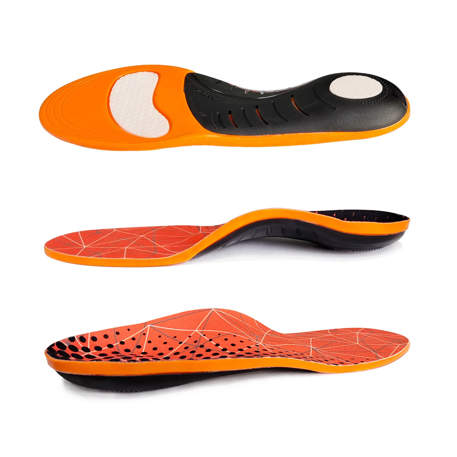 durable Shock-absorbing sports insole PU Breathable and sweat-absorbing for Outdoor sports mountaineering with velvet