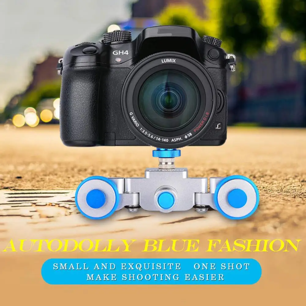 Video Camera 3-wheel Table Dolly  Electric Pocket Track Dolly Camera Motered Slider