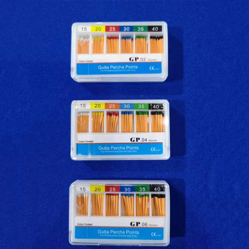 Dental Endo Root Canal Consumables 02 04 06 Dental Material Supplier Gapadent Gutta Percha Points Absorbent Paper Points