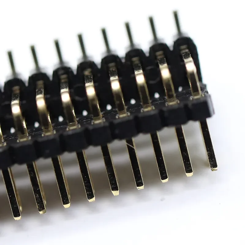 Hot sale pcb connector pitch1.27mm  Height1.6 1.0mm positions 2-50pin dip Straight 90 degree insulator male pin header connector