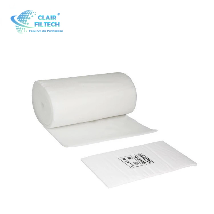 Pre Air Filter Media Synthetic Fiber Ceiling Filter Cotton Painting Spray Booth Coarse Filter Media Polyester Fiber