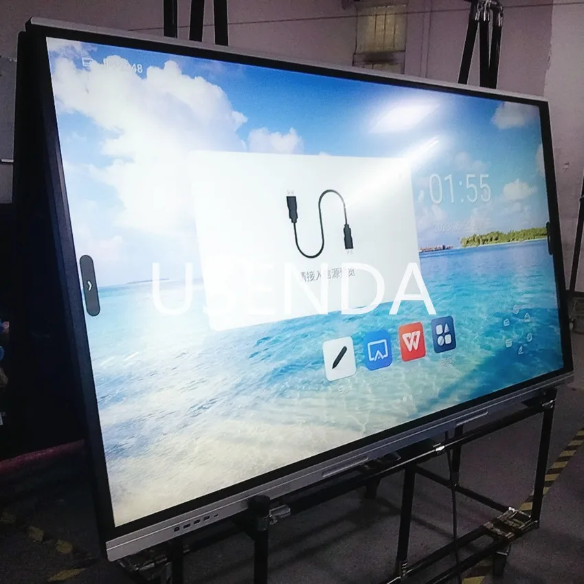 65 75 86 98 110 inch 4K OPS WIN10 Android system Smart electronic Interactive whiteboard touch screen interactive board