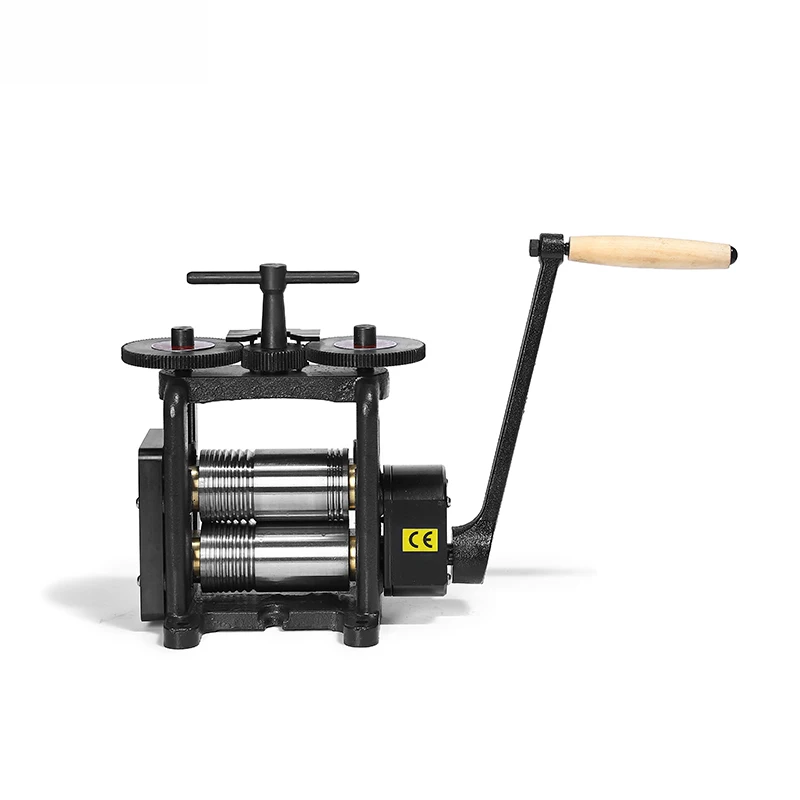 Prime Quality Small Combination Mill in Black with 130mm Rolls Manual Jewelry Rolling Mills LK-RM04
