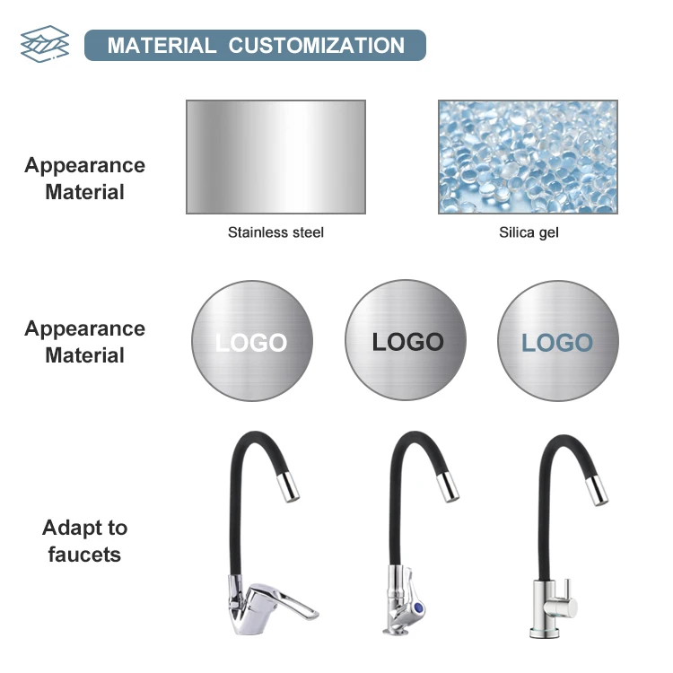 Factory Price Kitchen Faucet SS 201 Hose Kitchen Faucet Water Tap Flexible Rubber Silicon Spout Hose