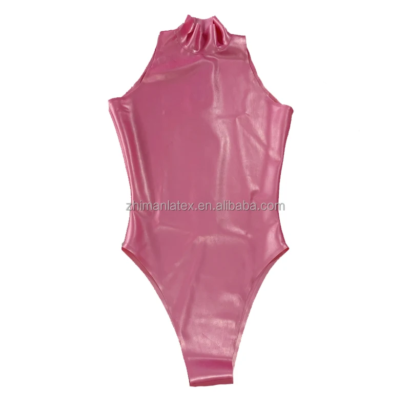 Латексные костюмы Zentai розовые латексные резиновые фетиш сексуальные женские прозрачные купальные