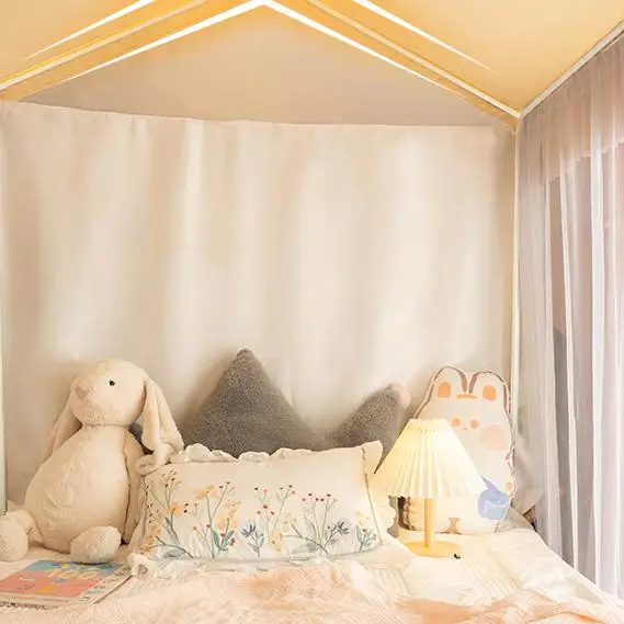 New child mosquito net home 2024 bedroom bed curtain bracket single bed tent