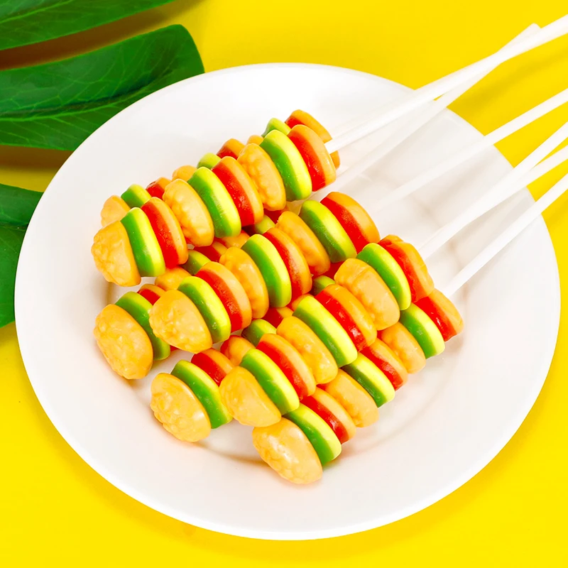 Drumstick Hamburger Gummy Candy Cheaper Confectionery Sweet Candy Sugar