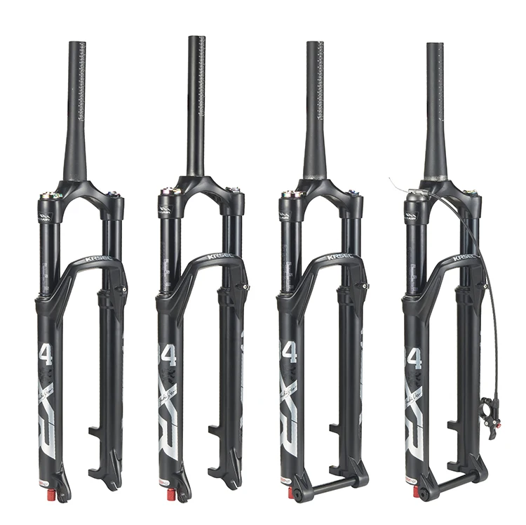 KRSEC 120mm Travel Air Bike Fork 26/27.5/29 Inch Straight Tapered Tube Suspension fork Quick Release MTB Bicycle Fork