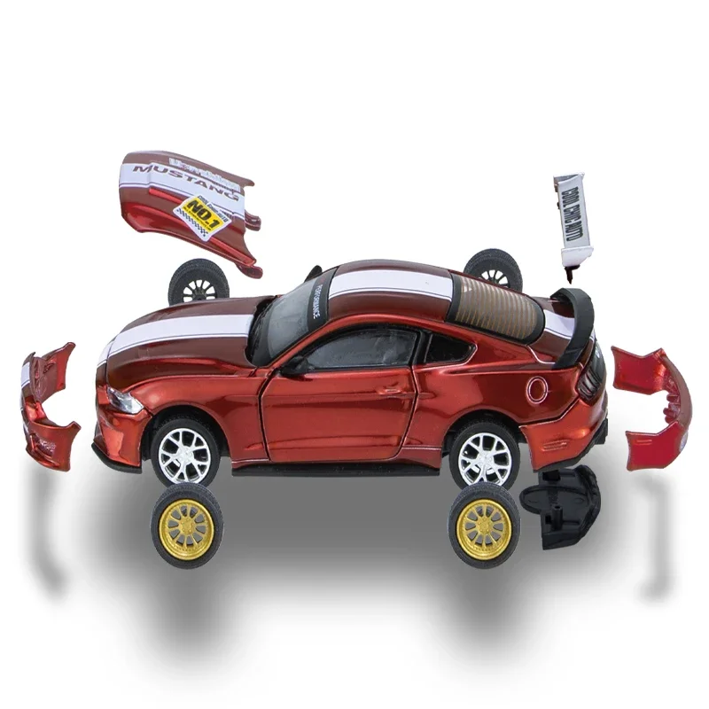 1/42 Fo GT 2108  Alloy Racing Car Model Diecasts rd Metal Vehicles Pullback Sound And Light Metal Car Model  For Children toy