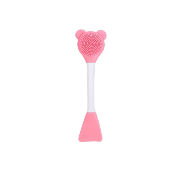 15cm silicone bear skin care beauty makeup brush DIY facial mask stick double head silicone nose brush