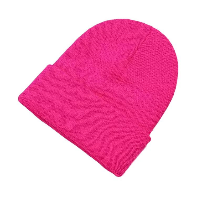 Шапка-бини Gorras al por mayor акриловая вязаная шапка однотонная зимняя с индивидуальным логотипом