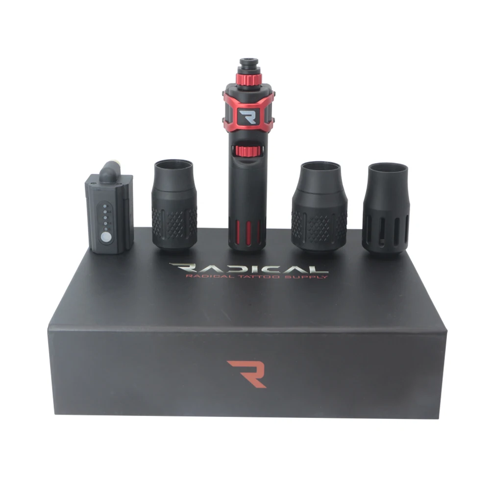 High quality RADICAL aluminum gold tattoo pen wireless tattoo machine kit