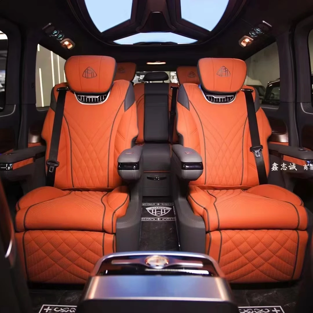 Luxury VIP Sofa Seat for  Alphard Sprinter Vito RV Motorhome Bus Van Made of PU Leather and PVC Material