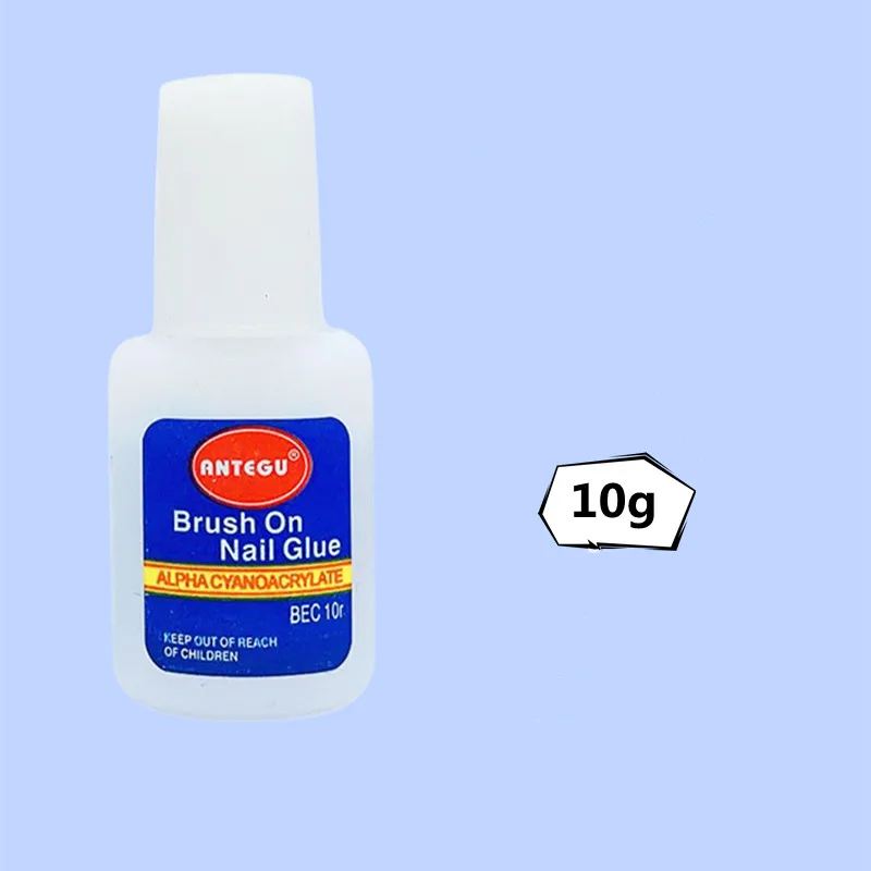 10g/bottle Strong Nail Glue with Brush Fast Drying For Nails tips Glue Sticky Nail Art Decorations