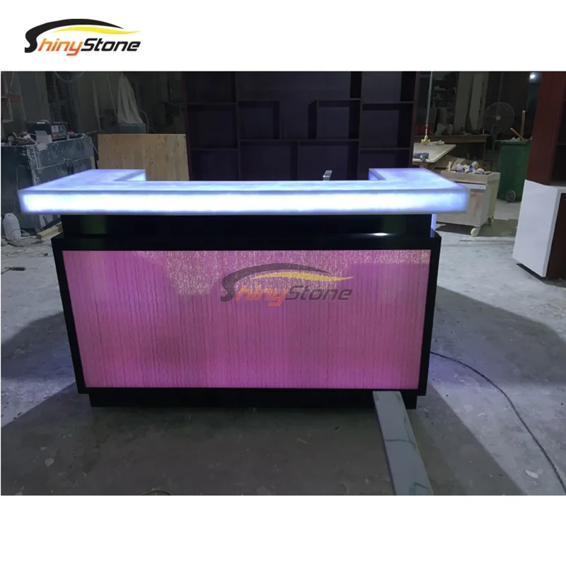 Luminous lighting design Solid Surface home pub bar counter