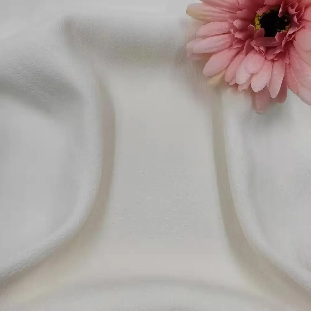 
Hot Sale Lenzing Ecovero White Crepe VISCOSE120D*ECOVERO30S 145GSM Rayon Fabric Both Solid and Print for Dress 