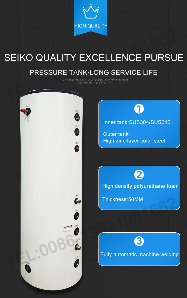 Hot Sale Butt Welding Duplex Stainless Steel Solar Water Storage Tank