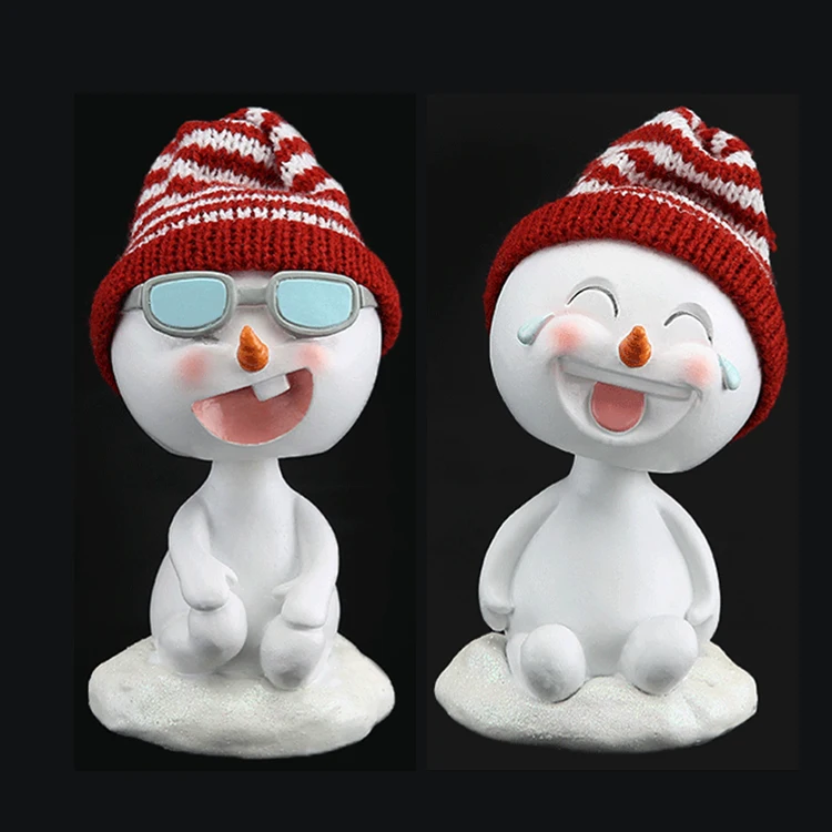 Оптовая продажа пластиковые фигурки снеговика с поплаком игрушки ручной работы для домашнего