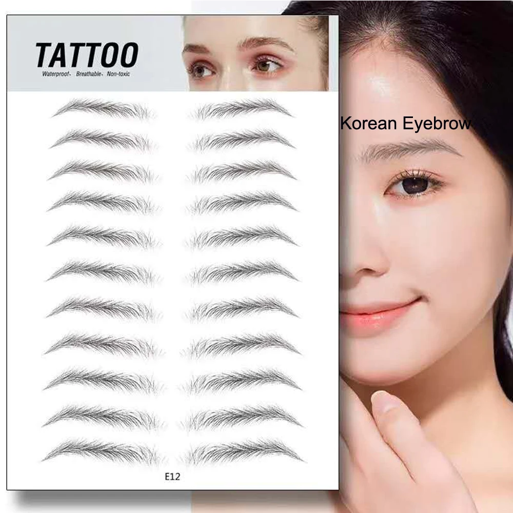 3D Disposable Simulation Brow Stamp Transfer Temporary Eyebrow Tattoo Sticker For Microblading Training