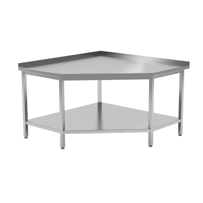 Commercial Round Leg Kitchen Table Stainless Steel Work Bench Table For Hotel And Restaurant Bakery Tables