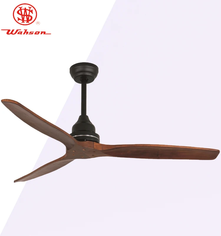 Stylish 52 Inch Solid Wood Blades Ceiling Fans Best Price AC/DC Ceiling Fan 100% Copper Motor Bring Strong Airflow S52-309B