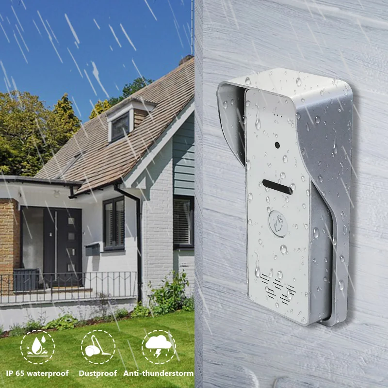 User-Friendly Tuya Intercom IP 65 Waterproof Doorbell 2024 Video Door Phone Wide Angle Camera 2 4 Wire Connection TCP Network