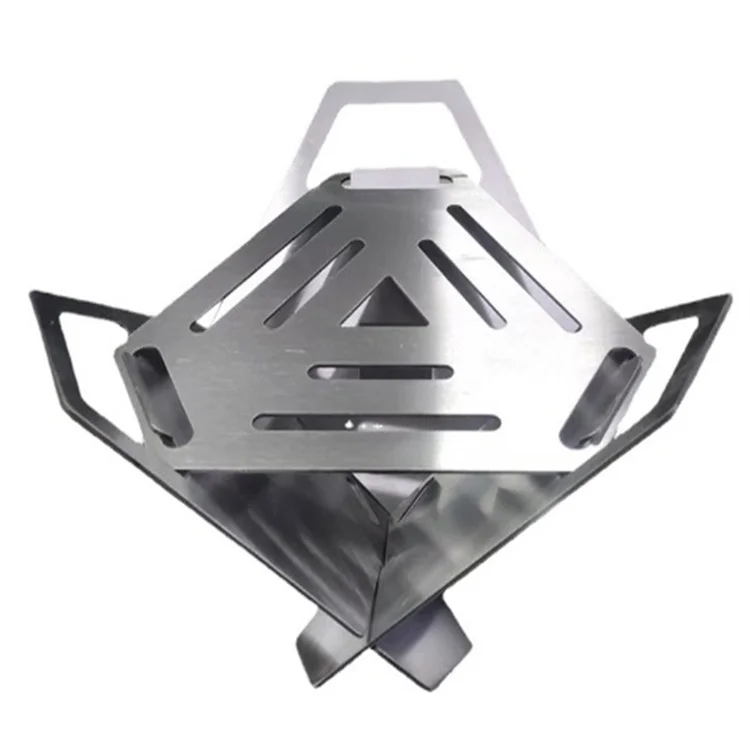 Portable Outdoor Camping 304 Stainless Steel Smokeless Wood Burning Bonfire Fire Pit with Cloth Bag