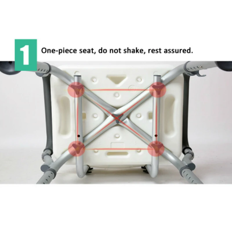 Elderly shower chair bath seat with aluminum chair bath shower