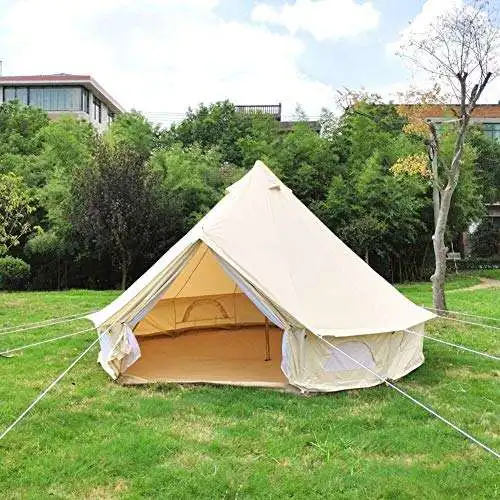 Custom Professional Luxury Glamping Tent Wall Yurt Family Tent Camping Outdoor Cotton Canvas Bell Tent