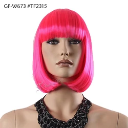 Stylish Green Short Curly Full Hair Costume Wig Lady Anime Hair Cosplay Wig