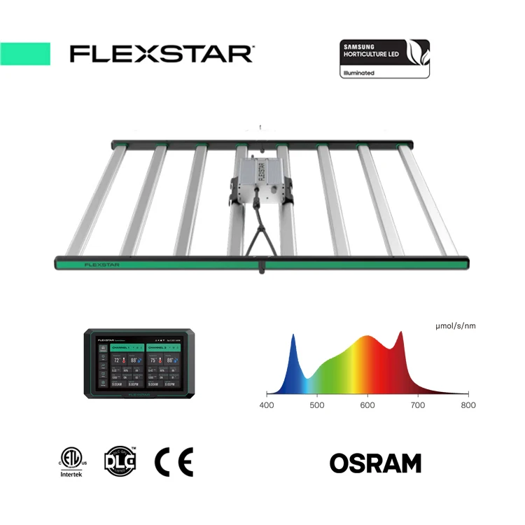 Flexstar SE 645 Вт 1755 моль/с цепочка с диммируемой внутренней вертикальной сельскохозяйственной Ватт светодиодные лампы для выращивания
