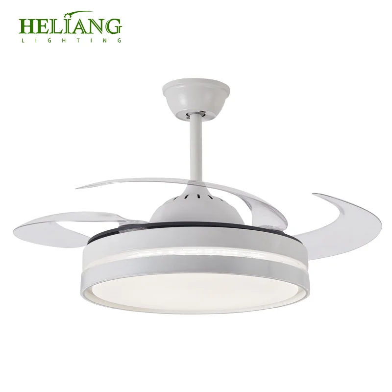 Подвесной потолочный светильник, невидимый потолочный вентилятор с дистанционным управлением, 42 дюйма, для столовой, спальни, современная простота