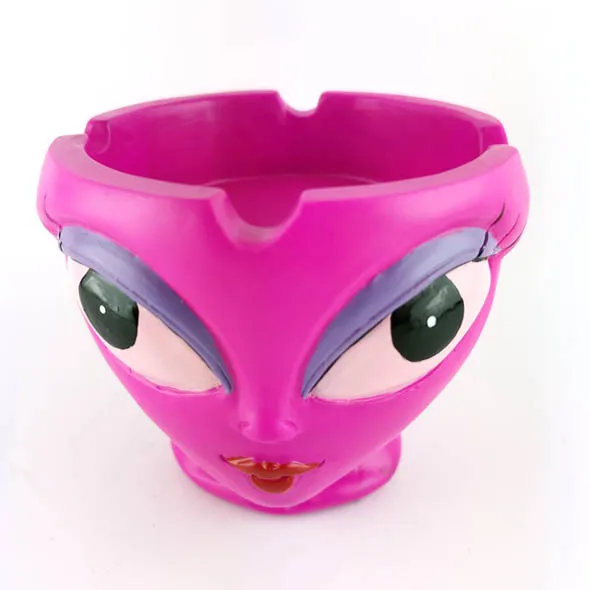 Ready to ship custom logo polyresin shaped resin alien ashtray smoking alien ashtray accessories home decoration