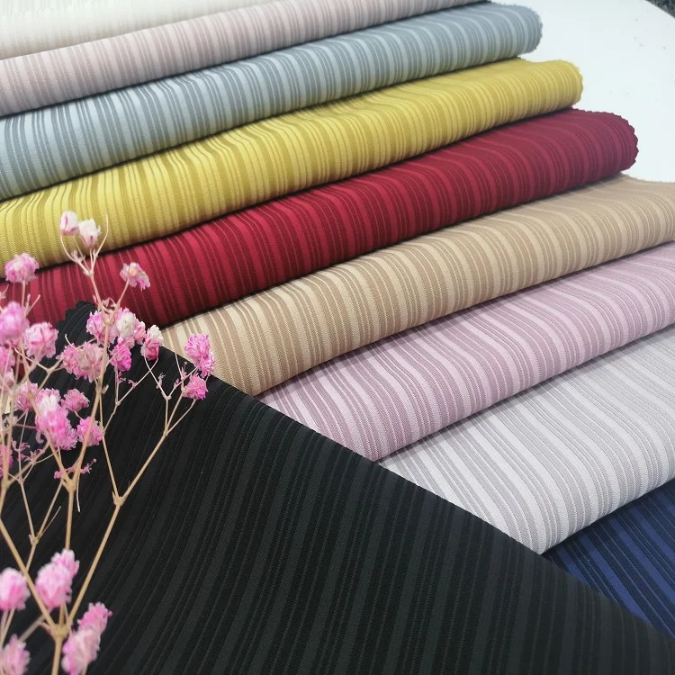 NEW FASHION  100% POLYESTER STRIPE SATIN WOVEN FABRIC