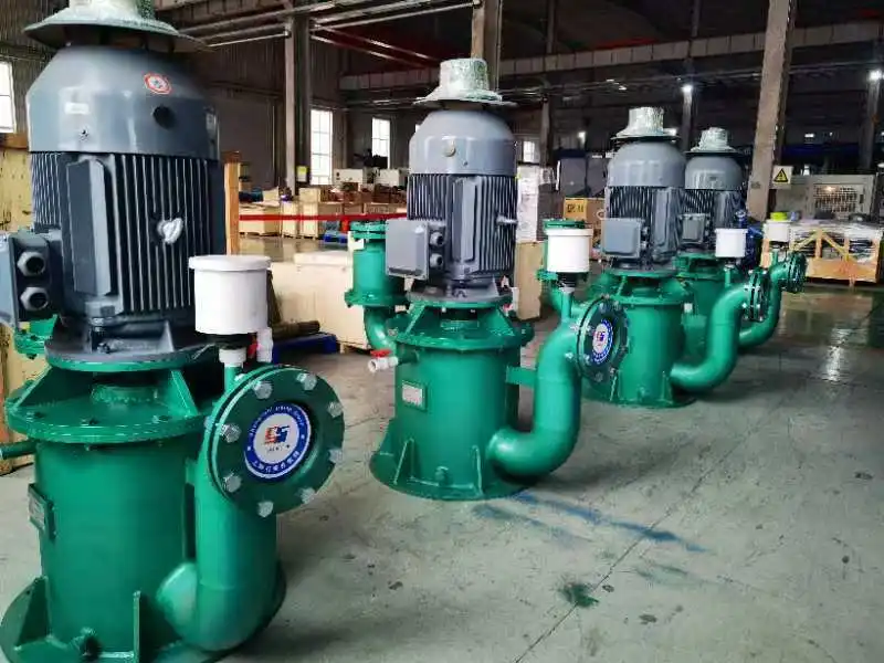 Vertical marine sea water corrosive proof self-priming centrifugal pump with magnetic valve