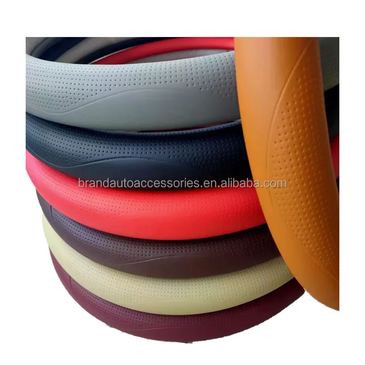 Factory Supply Directly PU PVC leather heated car steering wheel cover