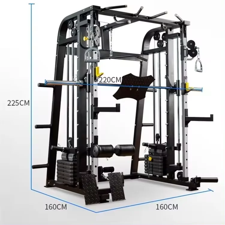 Commercial Gym Fitness Equipment Body Building Power Squat All in One Trainer Rack Multifunctional Smith Machine for Home Gym