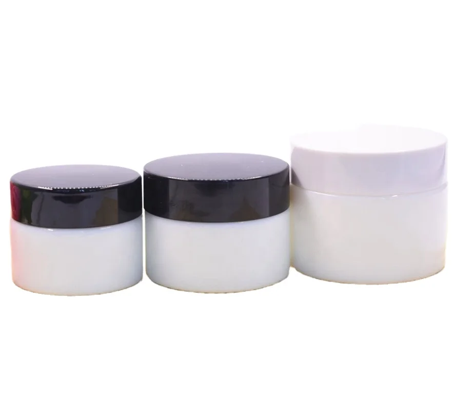 PATENT 20g 30g 50g  silver white black  color lid luxury porcelain round white Jar With high quaily cosmetic carem packaging