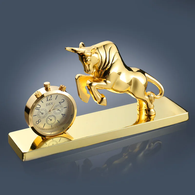 Creative New Car Interior Decoration Supplies Kirsite Gold Sliver Horse Leopard Car Watch Perfume Seat Holder Ornaments