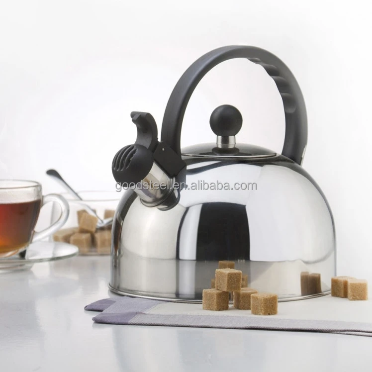 Induction Compatible 2.5L Whistling Stainless Steel Kettle Tetera 2,5 litros Sicilia New Traditional Design Heat Resistant Metal