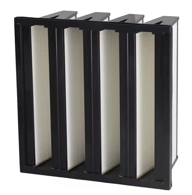 Фильтр H13 H14 True Hepa фильтр V-банка 4 В высокая эффективность для системы Cleanroom Hvac
