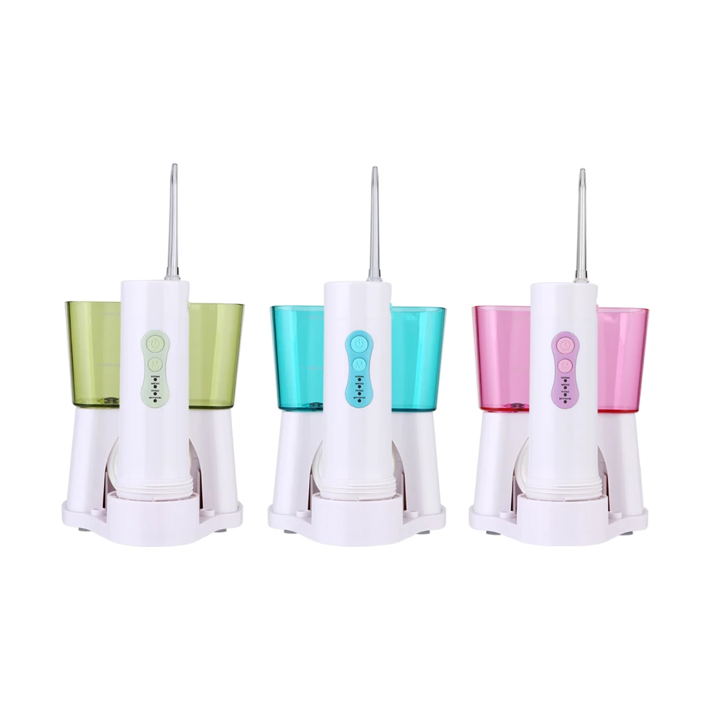 
Dental jet travel and home dual use oral irrigator water floss toothpick 4 modes with DIY 